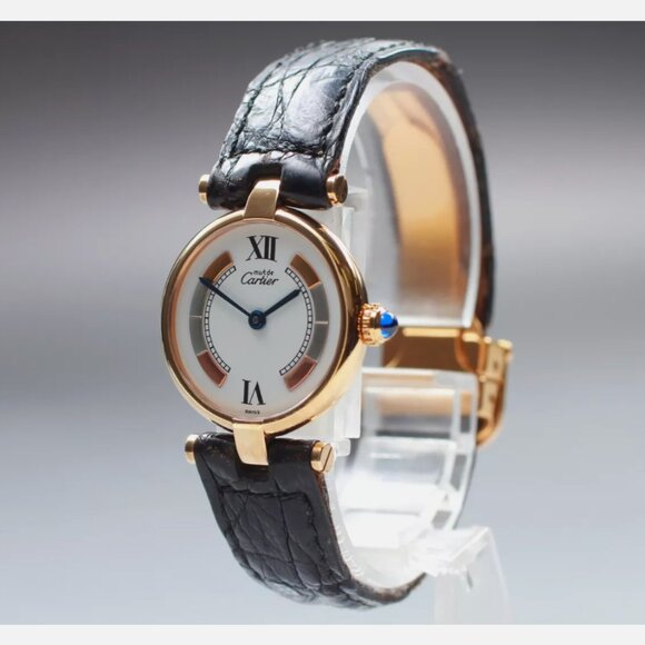 Cartier Must de Gold White Face Womens Watch - Picture 3 of 6